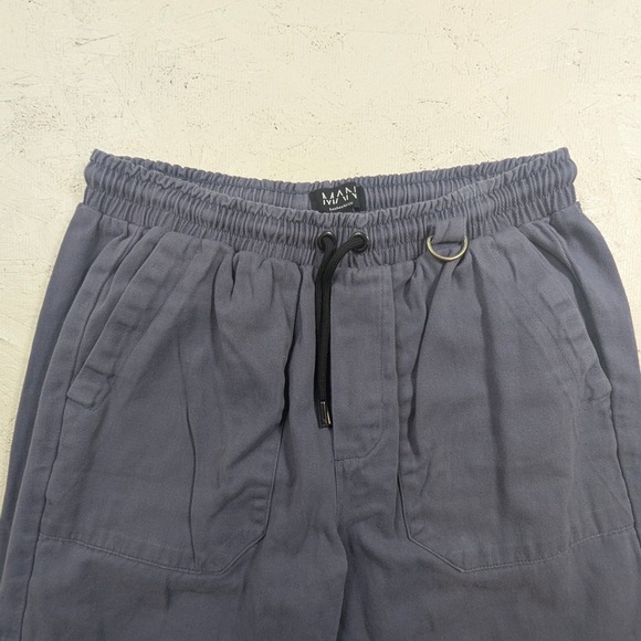 Cargo Jogger Pants – Men's L Gray Elastic Waist Drawstring - Picture 4 of 12